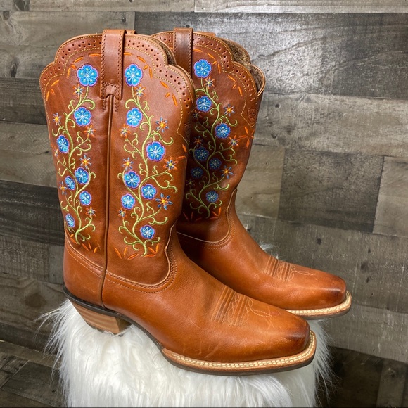 floral ariat boots